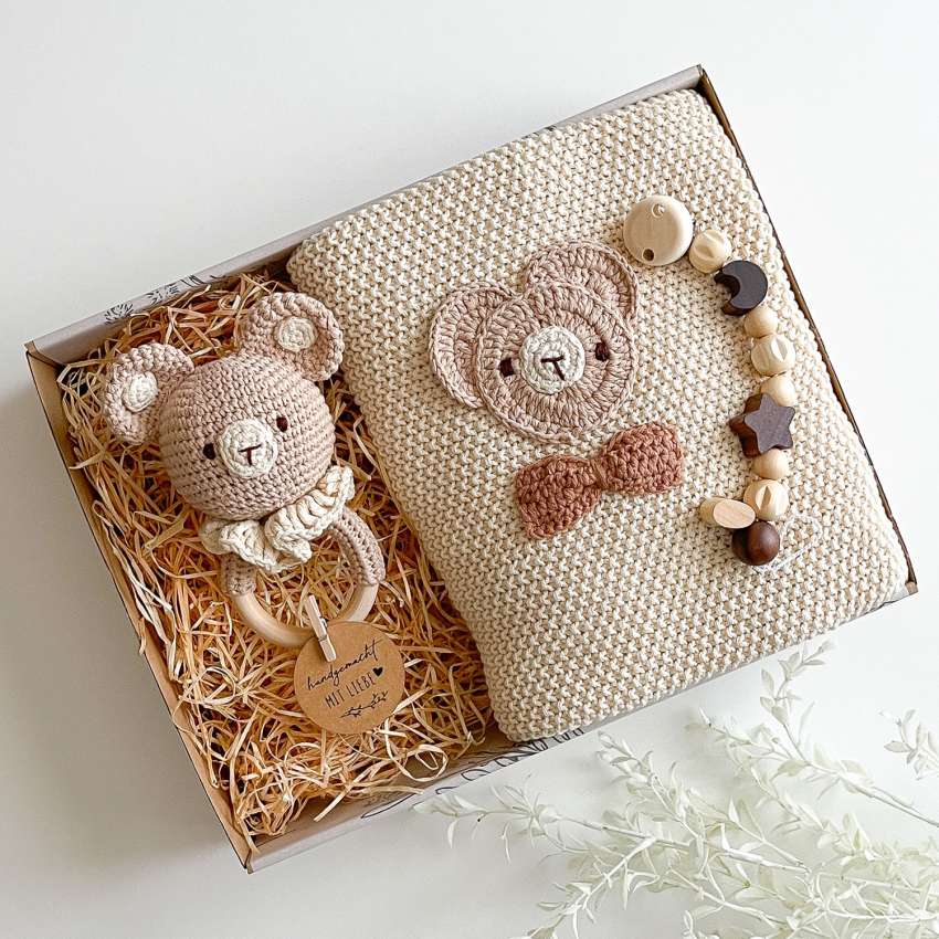 Teddy Baby Geschenkset - Perfekte Baby Geschenke zur Geburt